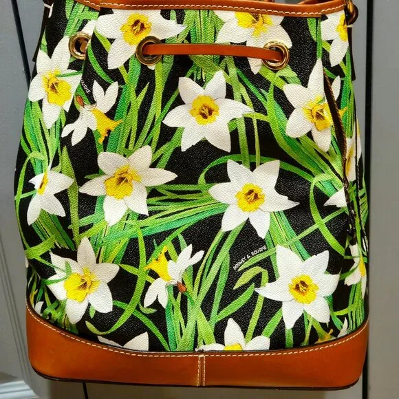 Dooney & Bourke Daffodil Drawstring Bucket Bag and Key Chain Purse - Picture 2 of 16